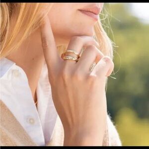 Loren Stewart x Curateur Gold Deux Open Band Ring Size 7